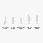 Chawke 5 Types Blades Kit til CK01 Ultrasonic Cutter - 100 Præcisionsblade for Ekspertise Skæring Chawke 5 Types Blades for CK01