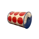 Rund vinyltape til LabelMax SP2, diameter 30 mm - Sikkerhedsrød, 1000 stk. pr. rulle Rund vinyltape til LabelMax SP2, diameter 30 mm - Sikkerhedsrød, 1000 stk. pr. rulle