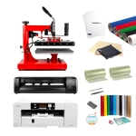 Skiltepakke med varmepresser og skæreplotter Skiltepakke med RX2-61 Skæreplotter, 4i1 varmepresser og A3 sublimations printer